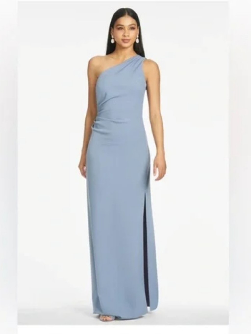 Sachin & Babi Cece One-Shoulder Stretch Crepe Gown Size 10 Nwt